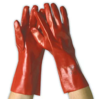 PVC rood werkhandschoen